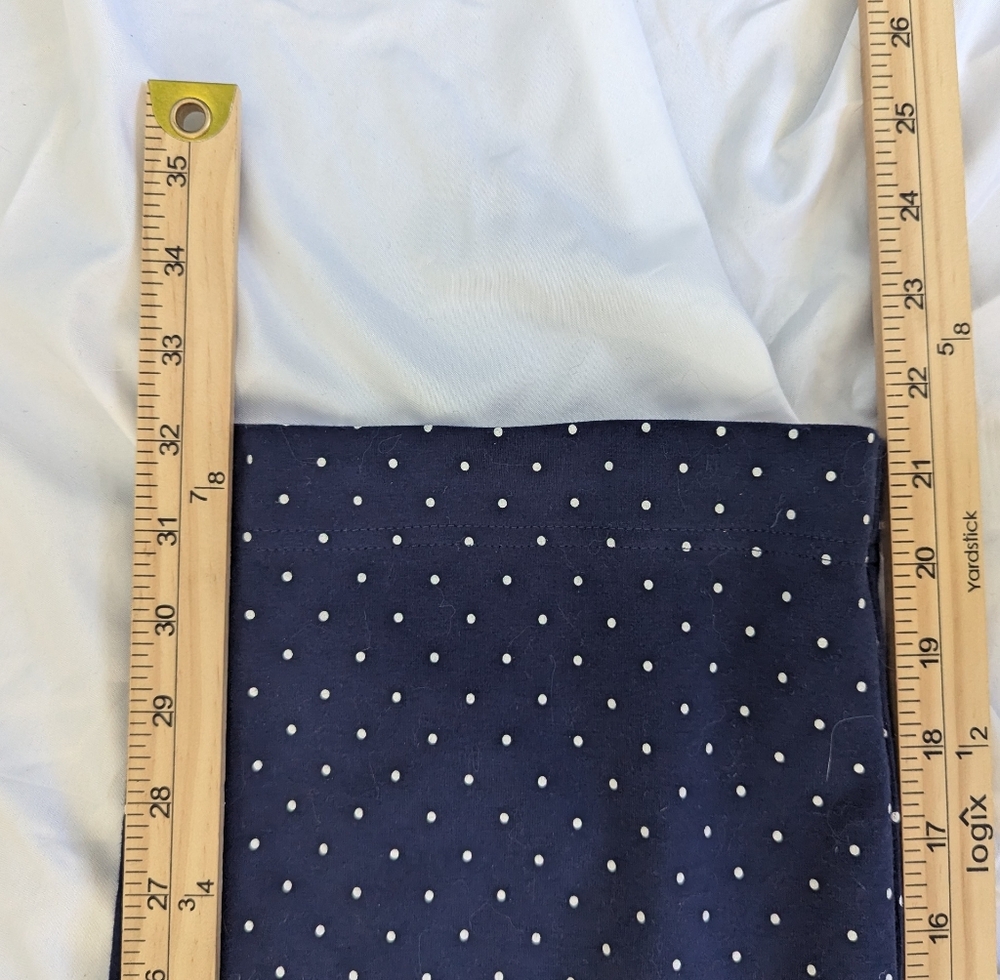 Lands End M Capri Polka Dot Vacation Hidden Zip pocket Comfort Stretch Casual - Picture 7 of 12